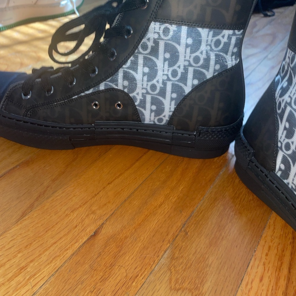 Dior Monogram Black and White high top b23 Sneakers size 45 EU - Picture 4 of 10